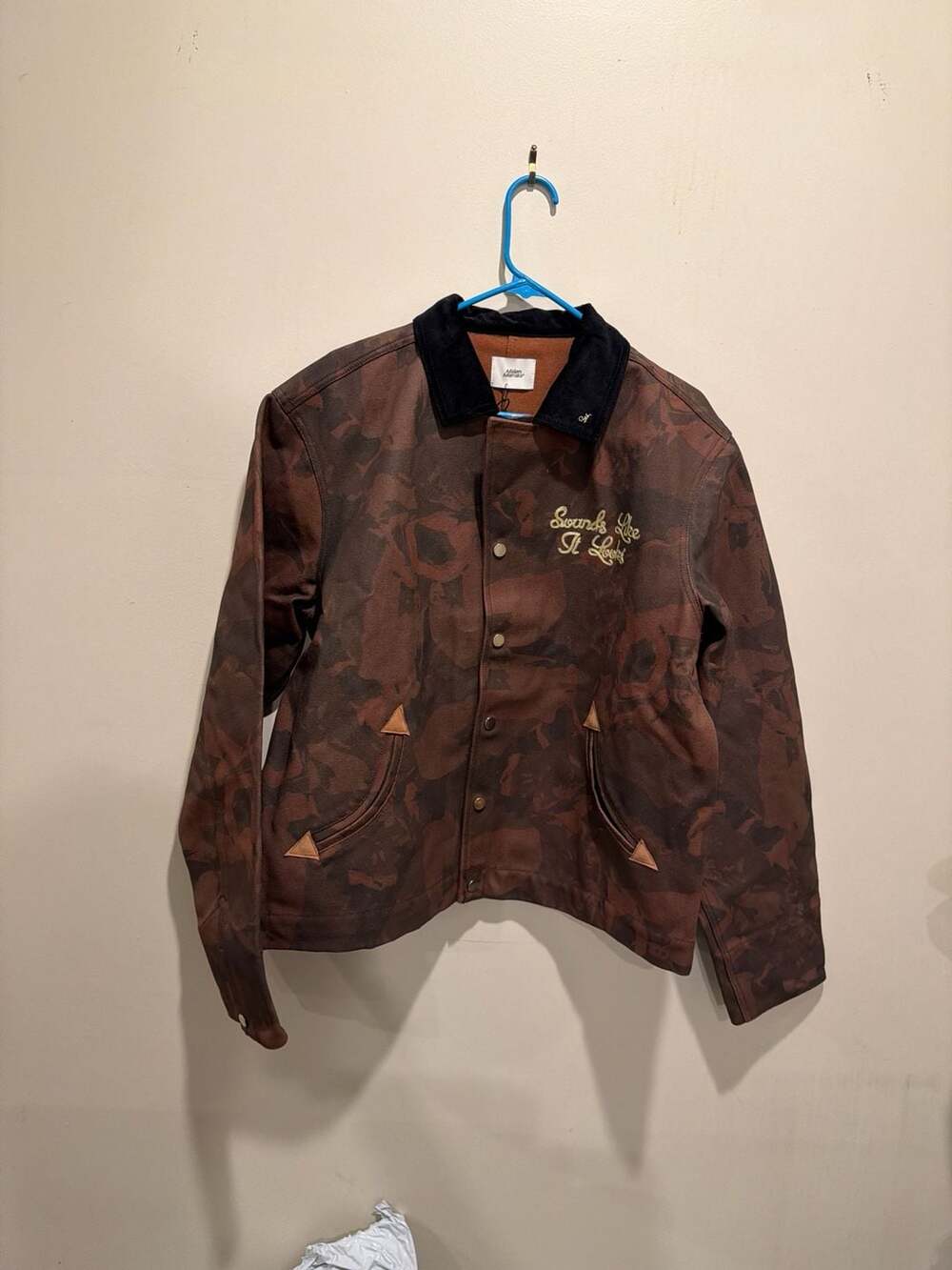 Adidem Asterisks* Notch Collar Jacket Brown Camo Size L